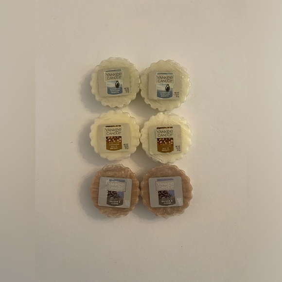NWT VTG Yankee Candle Wax Tart Melts Balsam Clove Tahitian Nights All Is Bright - Picture 4 of 8